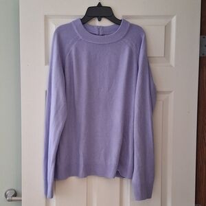 Karen Scott Lavender Crew Neck Sweater